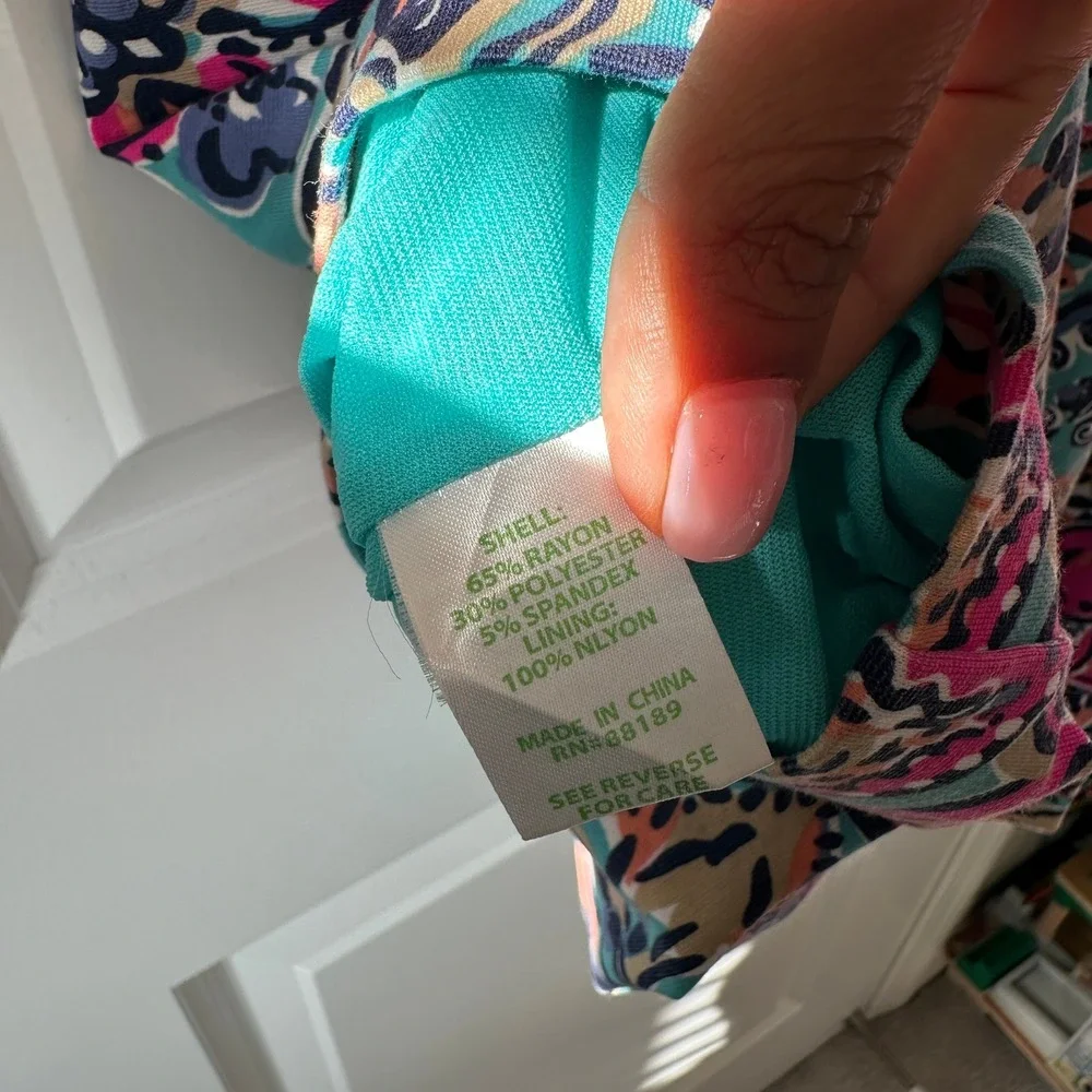 Lilly Pulitzer Francesca sheath Dress: Aqua Bait & Switch Large - Picture 11 of 12